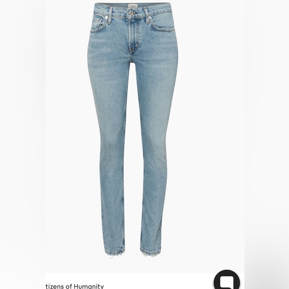 Citizen of Humanity worn once slim straight jeans with mid rise